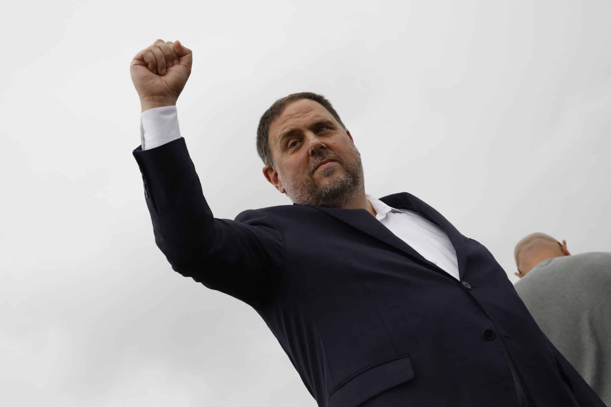 Oriol Junqueras, tras salir de prisión.