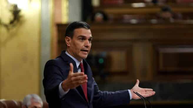 El presidente del Gobierno, Pedro Sánchez, en el Congreso de los Diputados.