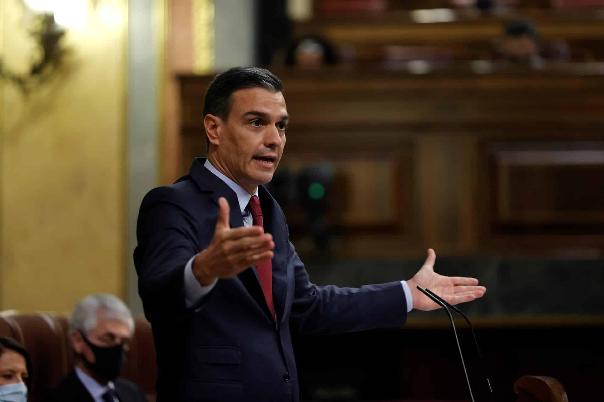 El presidente del Gobierno, Pedro Sánchez, en el Congreso de los Diputados.