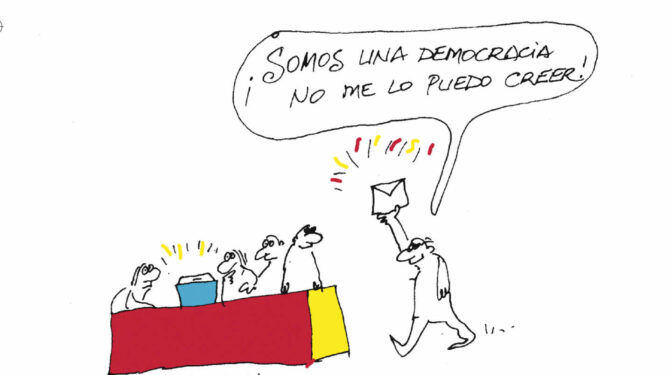 Viñeta de Peridis sobre la transición