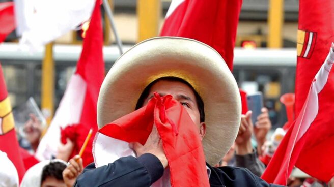 El candidato presidencial peruano Pedro Castillo