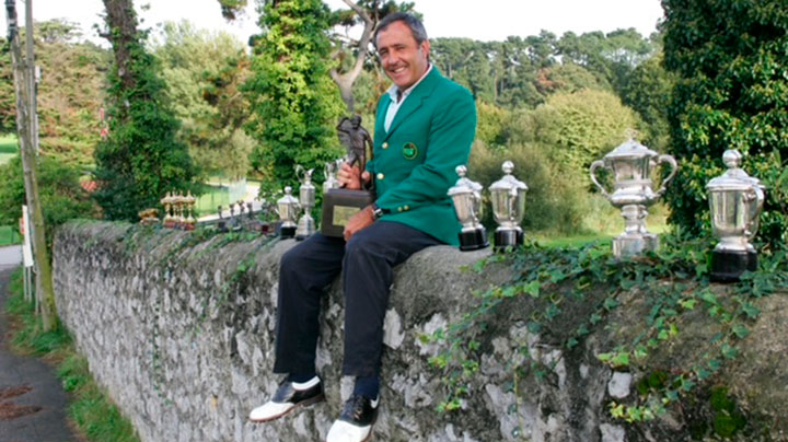 Severiano Ballesteros, con la chaqueta verde de Augusta.