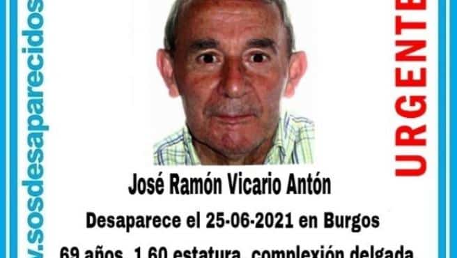 Solicitan colaboración ciudadana para encontrar a un hombre de 69 años desaparecido en Burgos