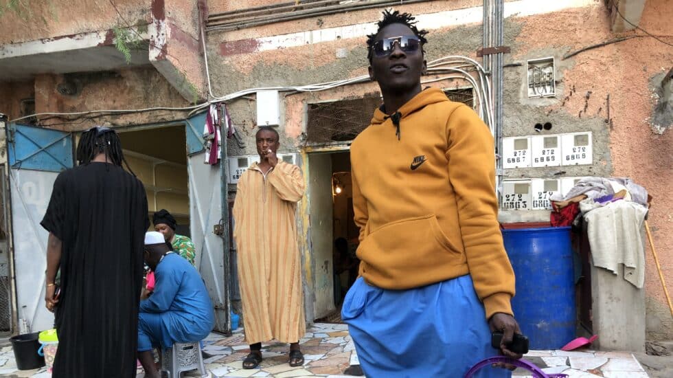subsaharianos en la ciudad de El Aaiun, en el Sáhara Occidental ocupado por Marruecos