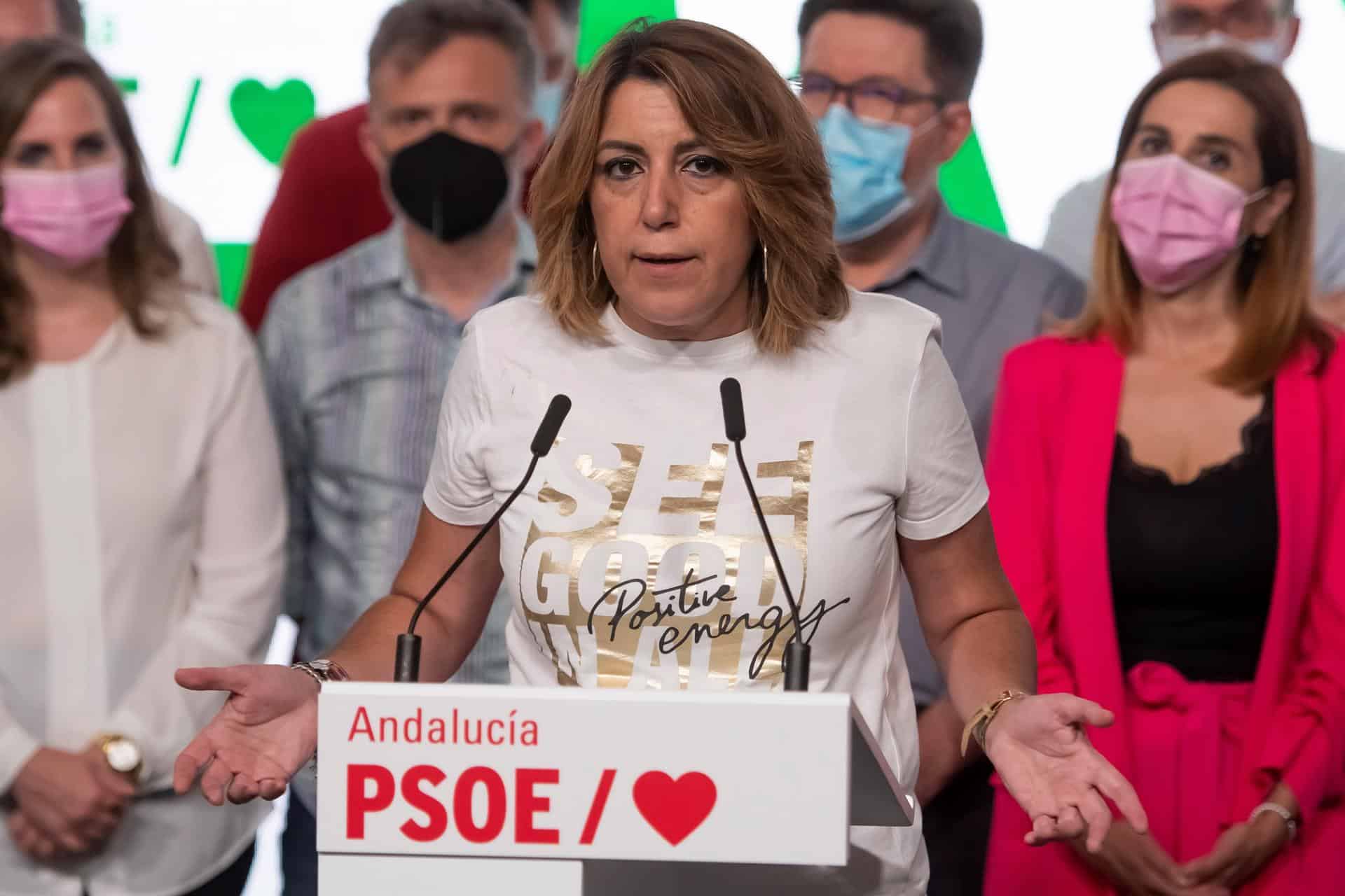 Susana Díaz, tras su derrota en las primarias del PSOE de Andalucía.