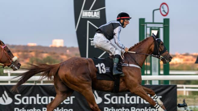 Un jinete en el Hipódromo de La Zarzuela. Un jinete en el Hipódromo de La Zarzuela.