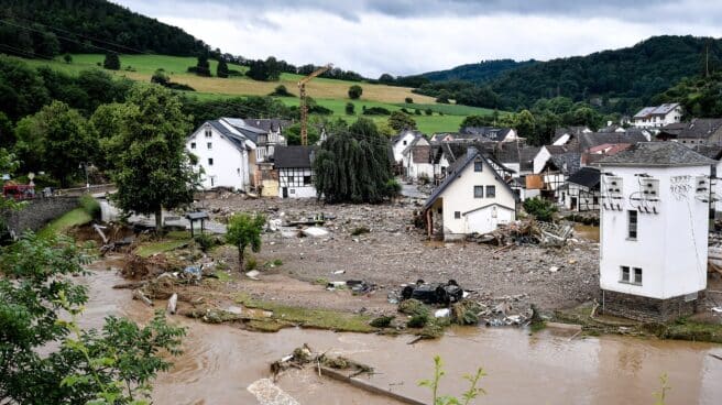 La aldea de Schuld en el distrito de Ahrweiler es destruida después de las fuertes inundaciones del río Ahr