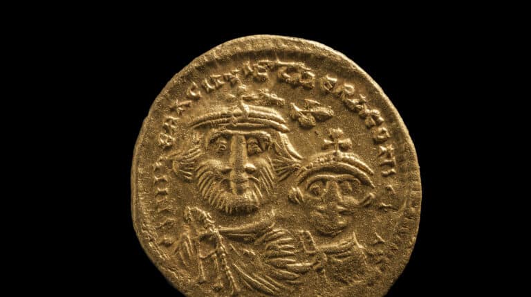Moneda bizantina hallada en Thonis-Heraclion