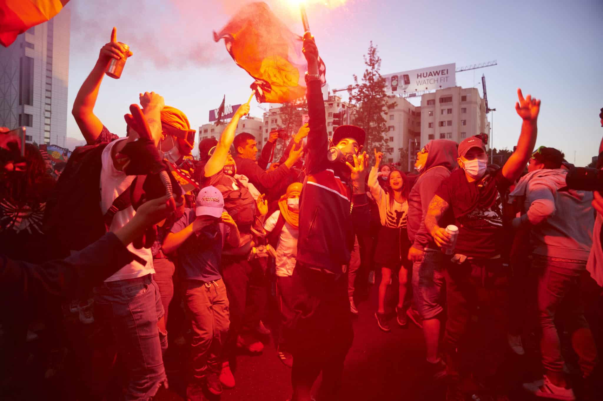 Los chilenos celebran el resultado del referéndum sobre la Constitución