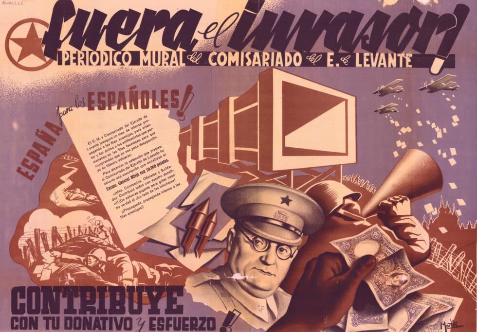 Periódico mural del Comisariado del Ejército de Levante.