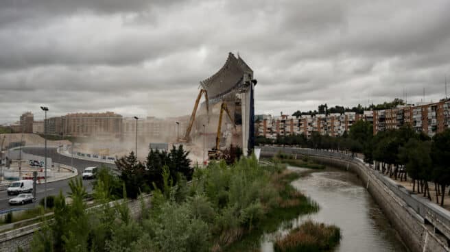 Tráfico en la M-30 a la altura del Vicente Calderón.