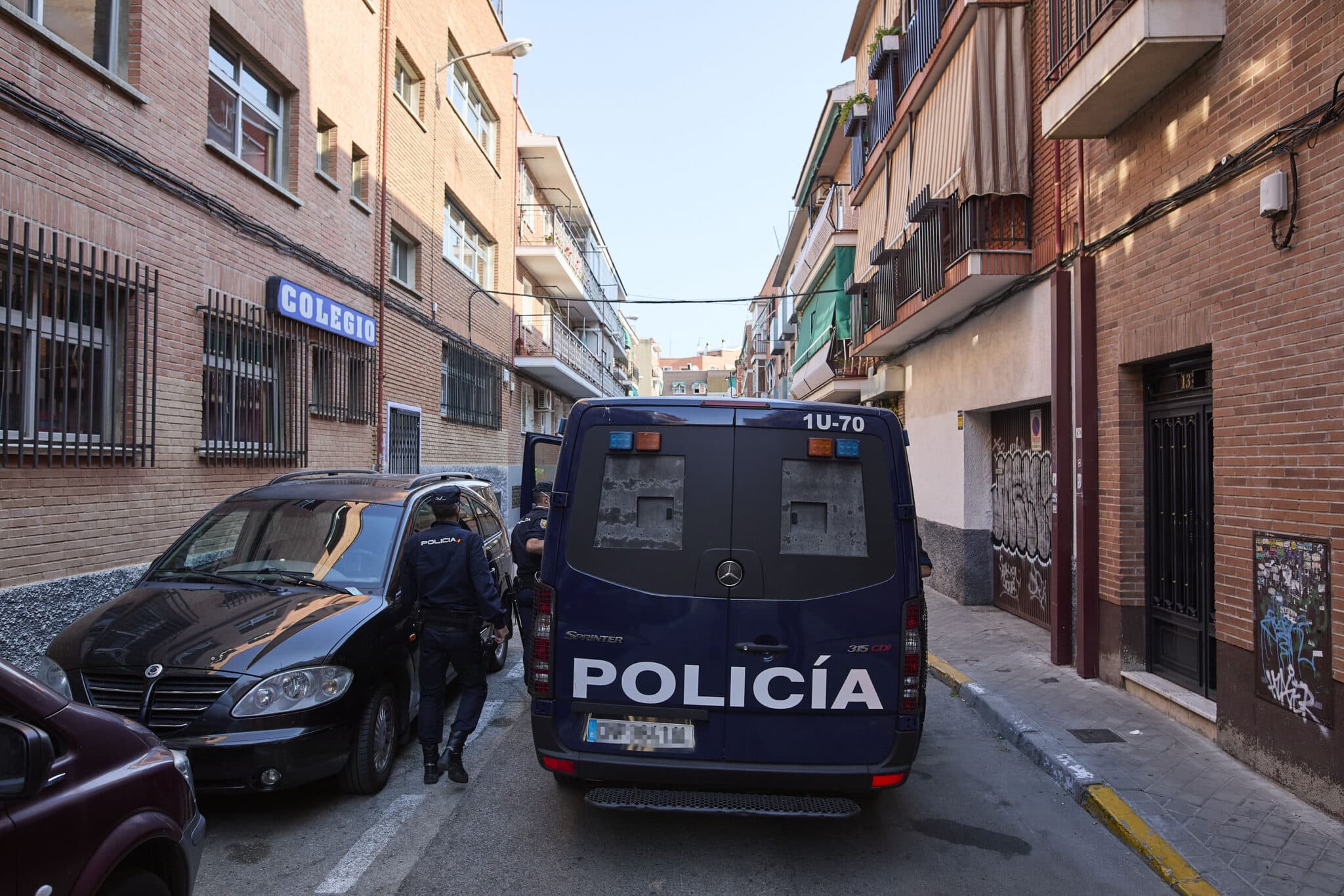 Un furgón de Policía Nacional