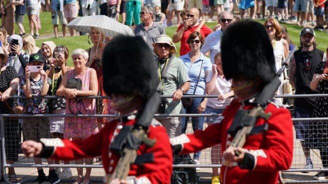 Changing of the Guard at Windsor Castle in England