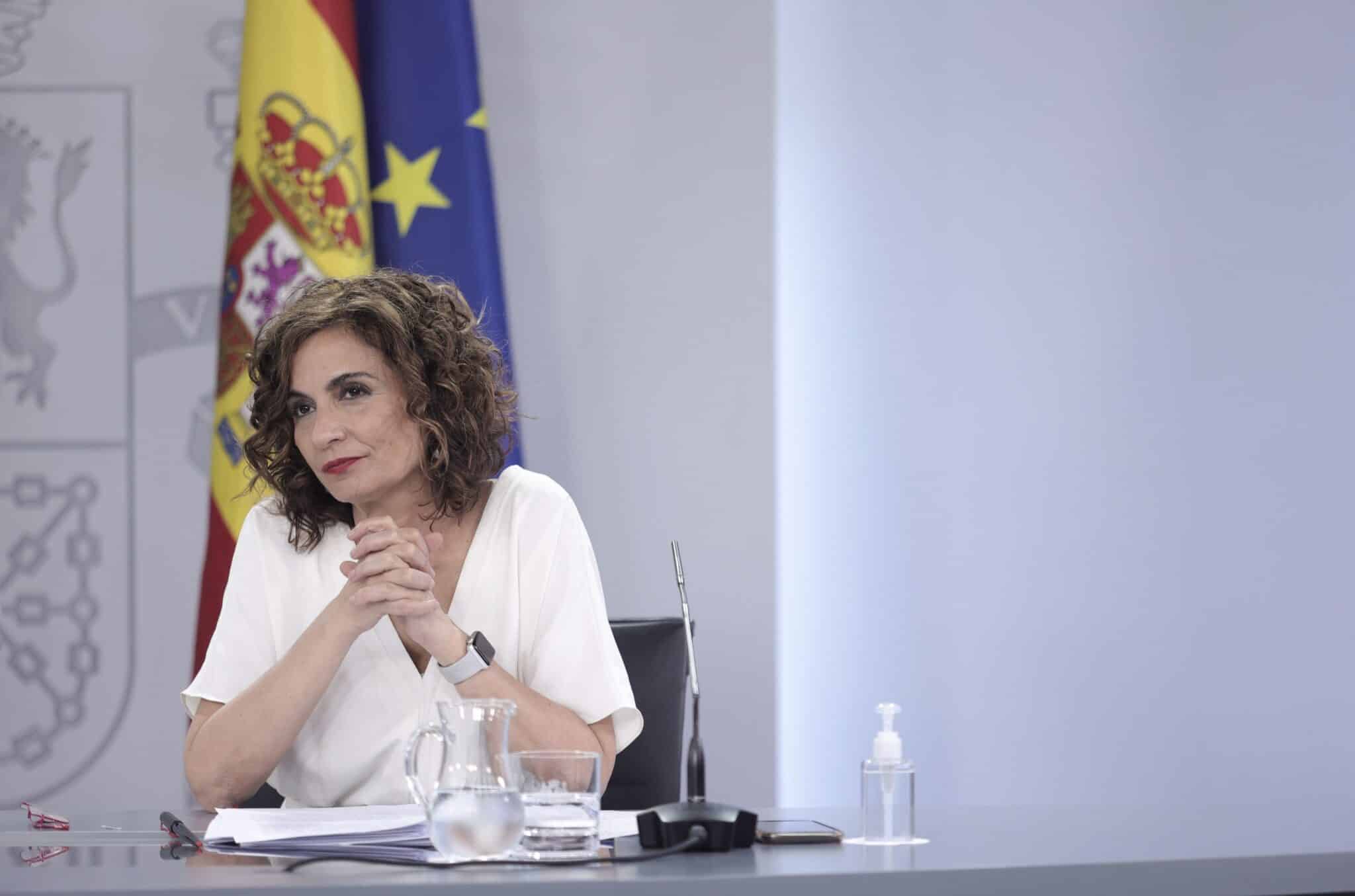 La ministra de Hacienda y Función Pública, María Jesús Montero, en una rueda de prensa posterior al Consejo de Ministros