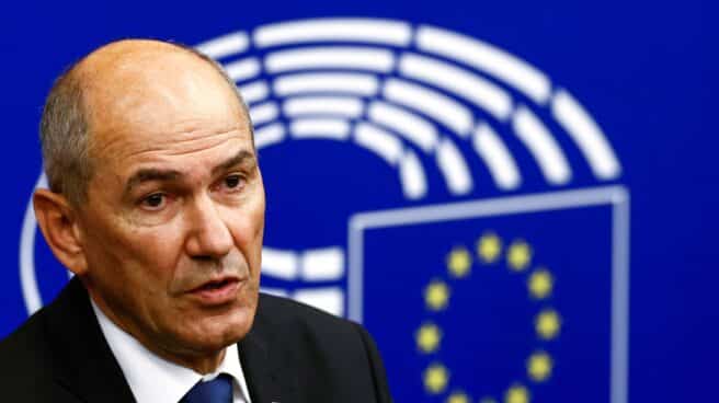 Janez Jansa, primer ministro esloveno, presenta el plan de la Presidencia de turno de la UE