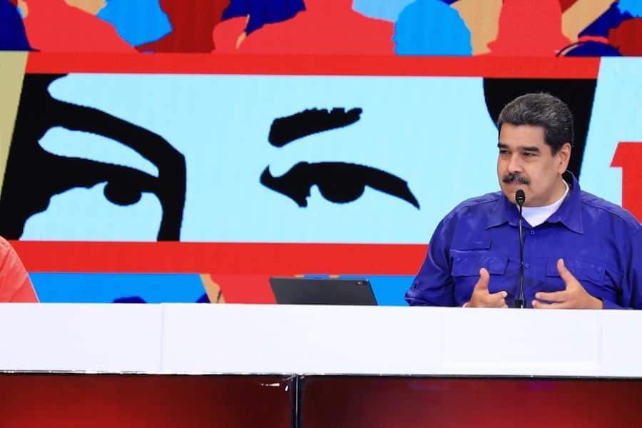Nicolás Maduro, en un acto en la sede del PSUV