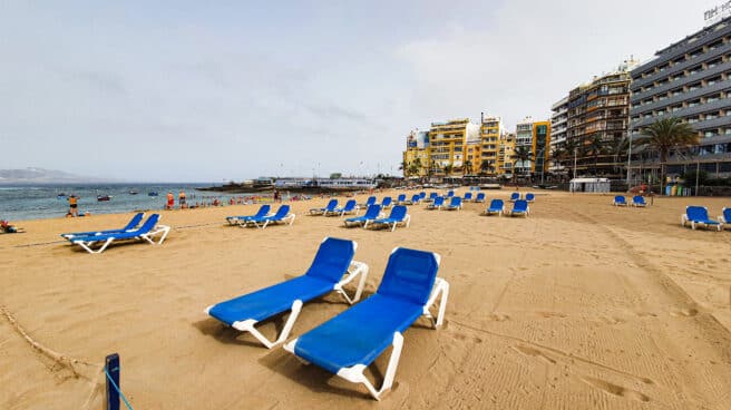 Playa de Las Canteras, Las Palmas Hamacas en Playa de Las Canteras, Las Palmas