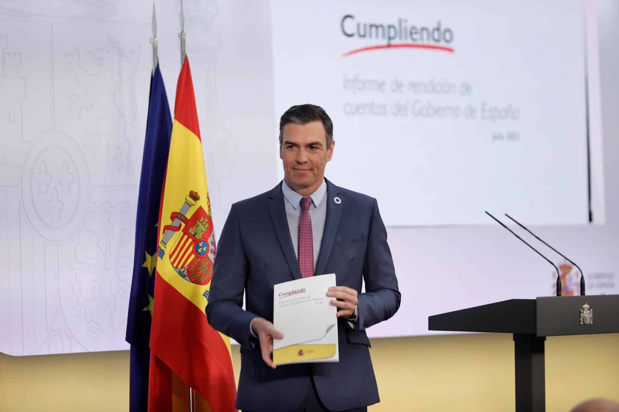 Pedro Sánchez hace balance del curso político.