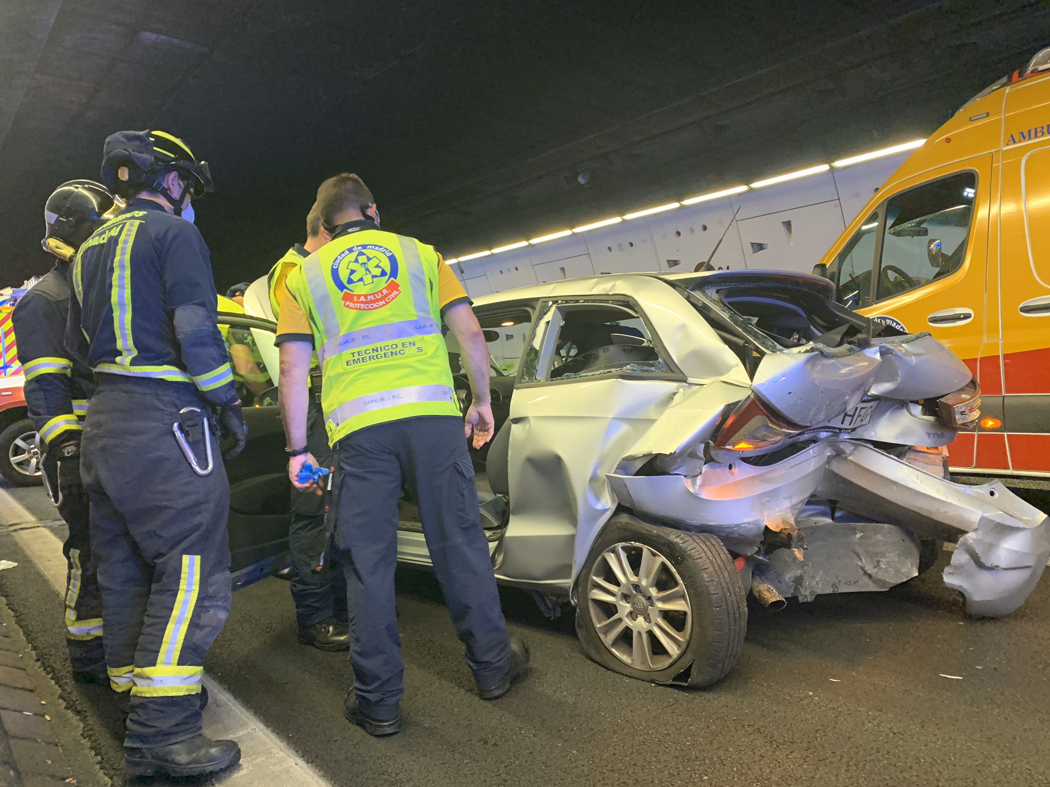 Accidente en la M-30.