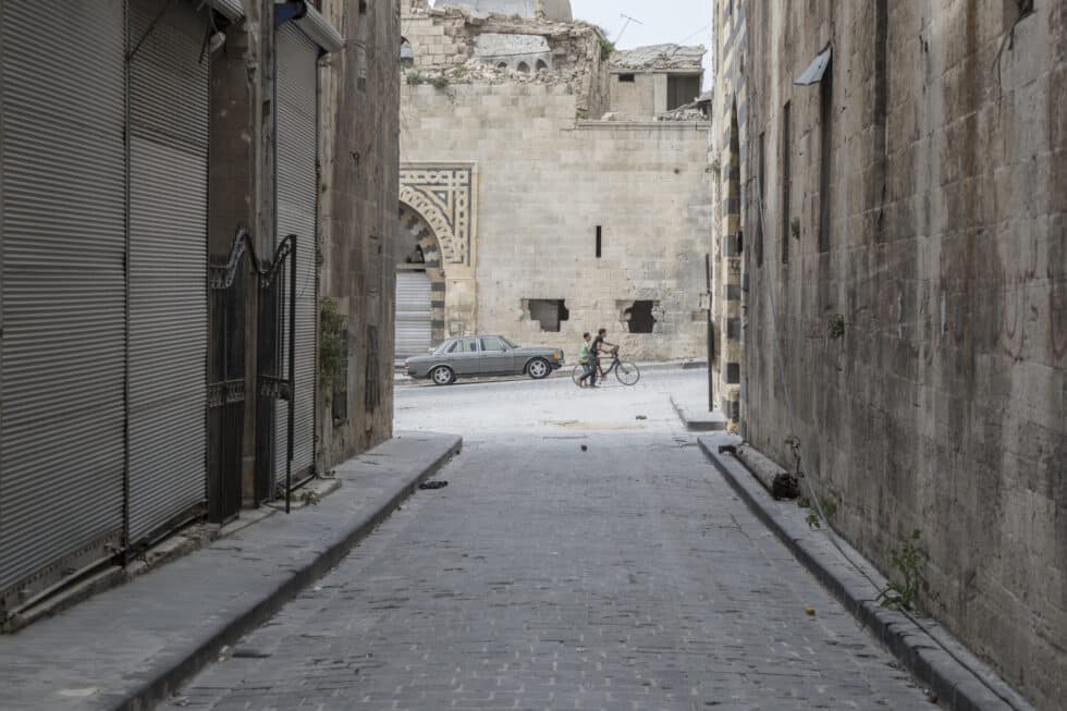 Una callejuela de Alepo viejo