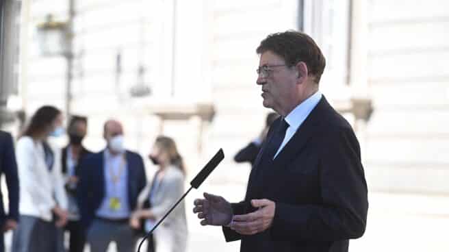 Acto de Homenaje de Estado a las Víctimas de la pandemia de la covid-19 y de reconocimiento al personal sanitario El presidente de la Comunidad Valenciana, Ximo Puig