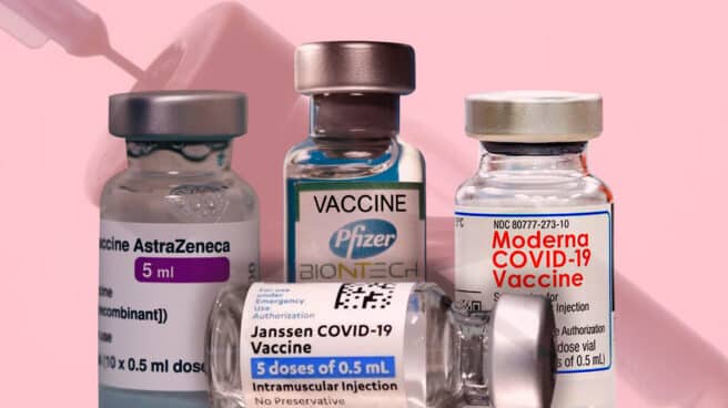 Viales de las cuatro vacunas contra la covid-19 autorizadas hasta ahora por la EMA.