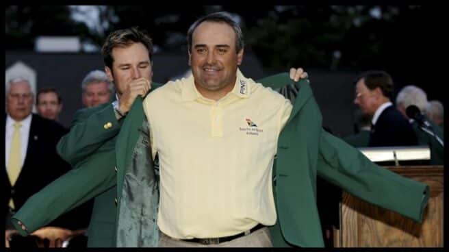 Ángel Cabrera, tras ganar el Masters de Augusta.