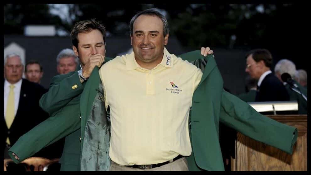 Ángel Cabrera, tras ganar el Masters de Augusta.