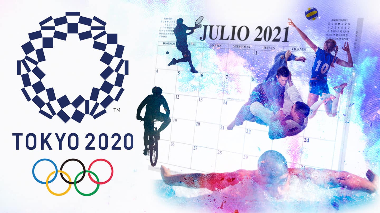 Cartel oficial de los Juegos Olímpicos de Tokio 2020 celebrados en 2021