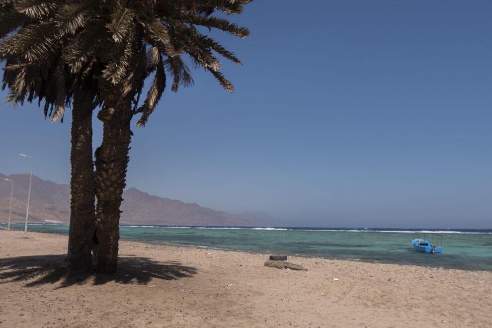 Una playa de Dahab (Egipto)