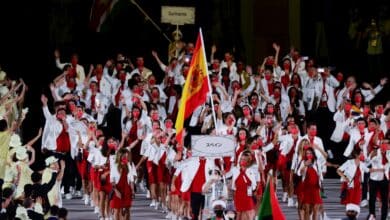 España entra en el Estadio Olímpico en la 88ª posición, siguiendo el alfabeto japonés