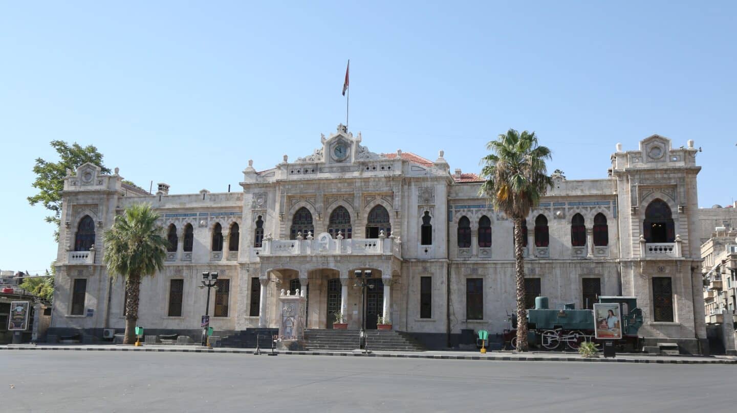 Estación de tren de Hiyaz en el centro de Damasco (Siria)