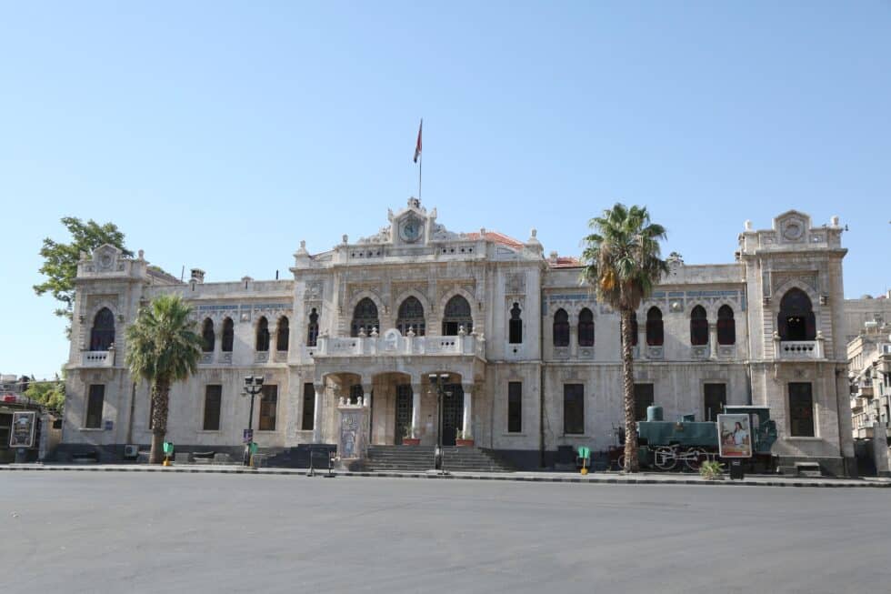 Estación de tren de Hiyaz en el centro de Damasco (Siria)