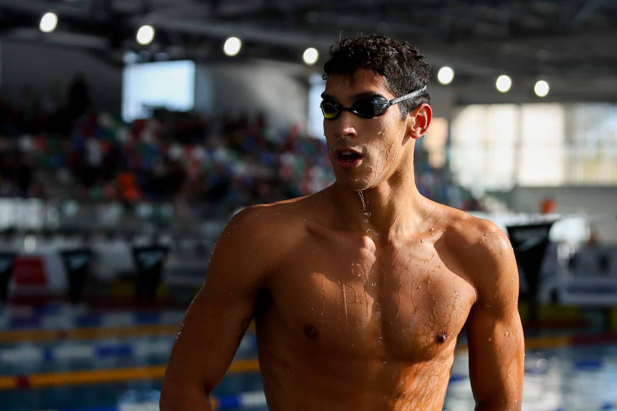 El nadador Hugo González de Oliveira, durante unos campeonatos de España en Valencia.