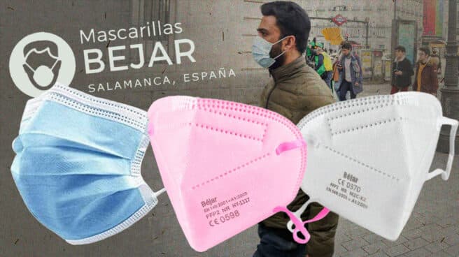 Imagen de 3 modelos de mascarillas Béjar