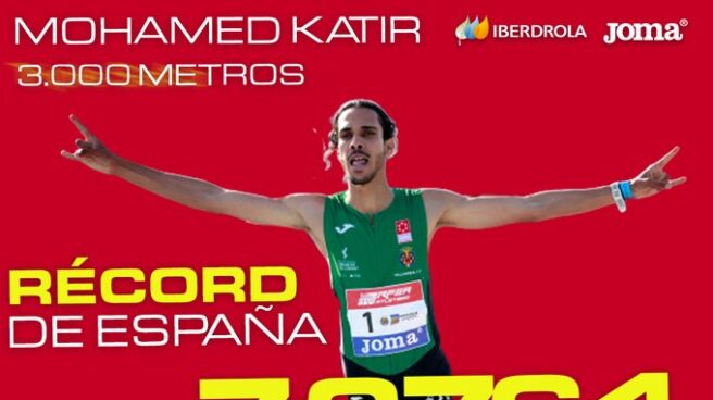 Mohamed Katir bate el récord de España de 3.000 metros. Mohamed Katir bate el récord de España de 3.000 metros.