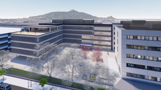 Imagen recreada de las oficinas centrales de Lidl. Imagen recreada de las oficinas centrales de Lidl.
