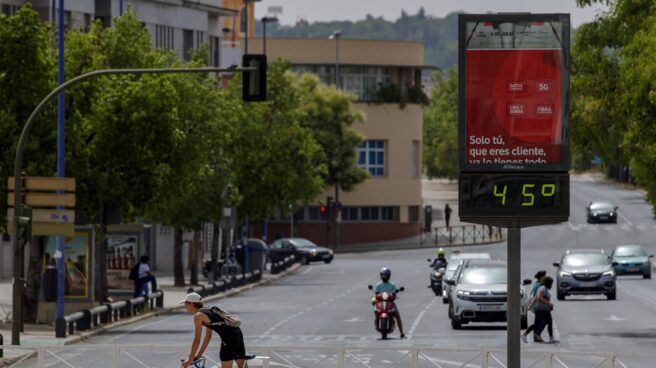 Un termómetro a pleno sol en Sevilla marca 45ºC. Un termómetro a pleno sol en Sevilla marca 45ºC.