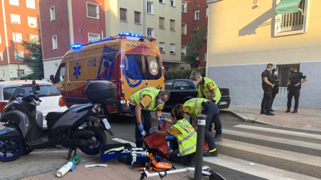 Accidente en patinete en Madrid.