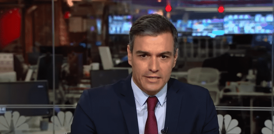 Pedro Sánchez es entrevistado en el programa Morning Joe de la cadena MSNBC.