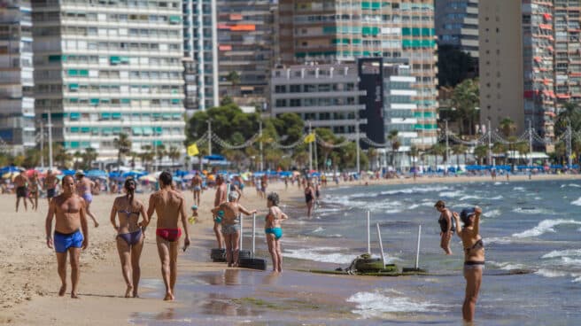 Imagen de una playa de Benidorm.