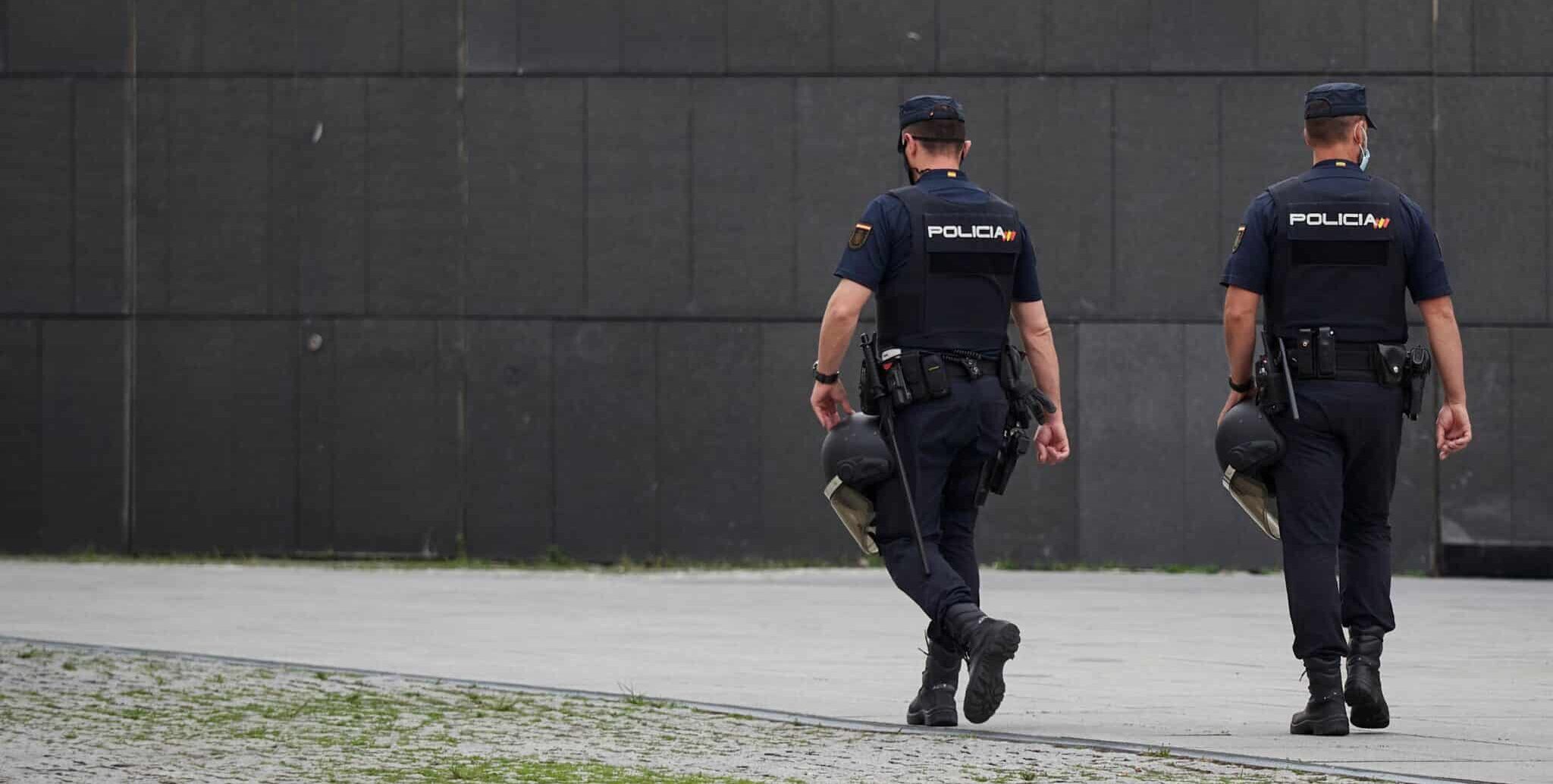 Agentes de la Policía Nacional, durante un servicio.