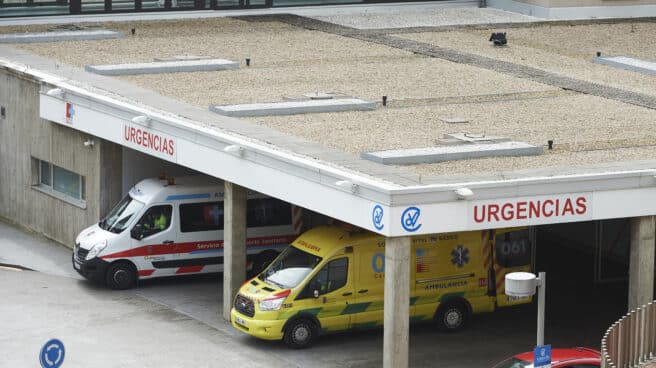 Ambulancias en el Hospital Marqués de Valdecilla (Cantabria)