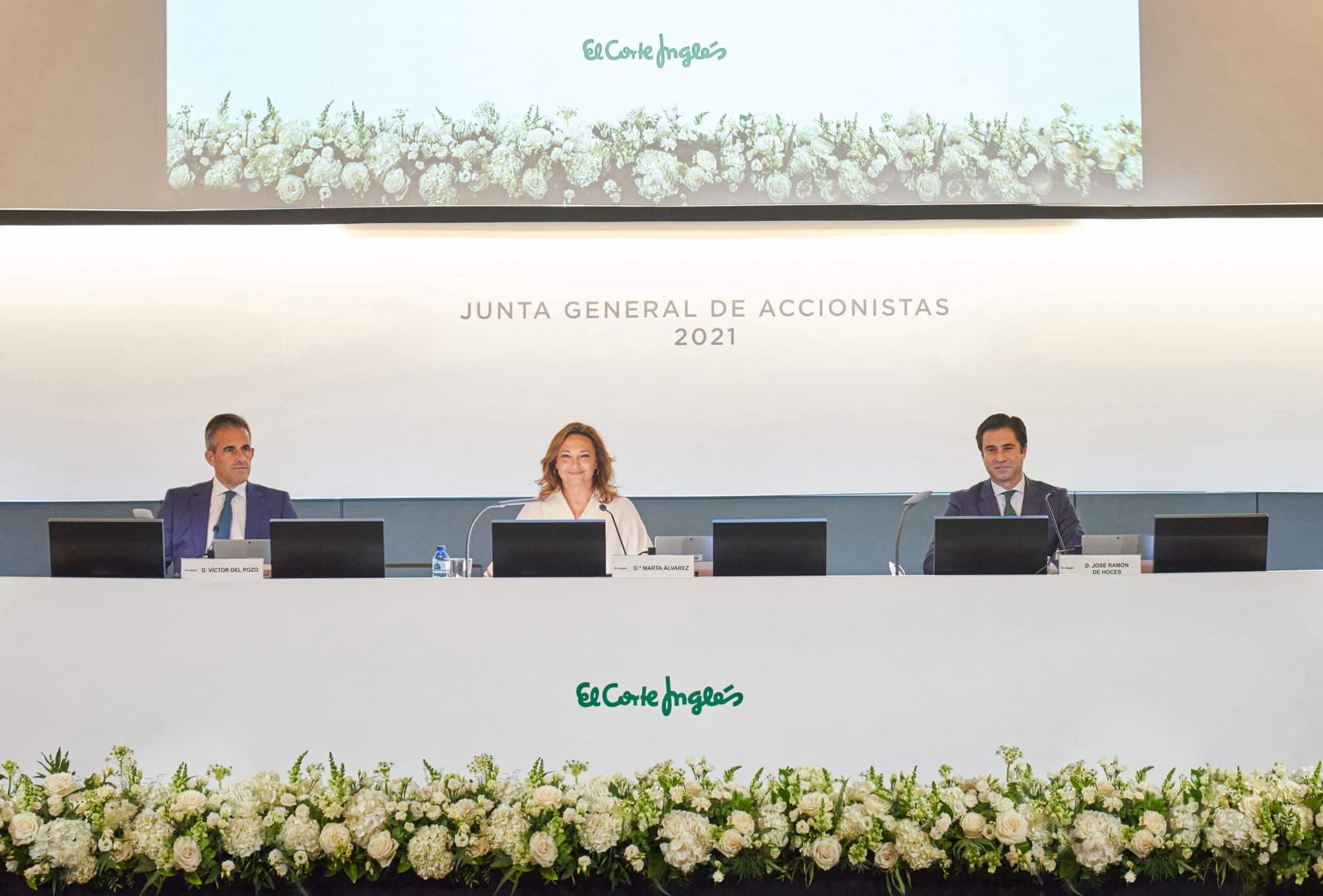 Víctor del Pozo, consejero delegado; Marta Álvarez, presidenta; José Ramón de Hoces, consejero secretario.