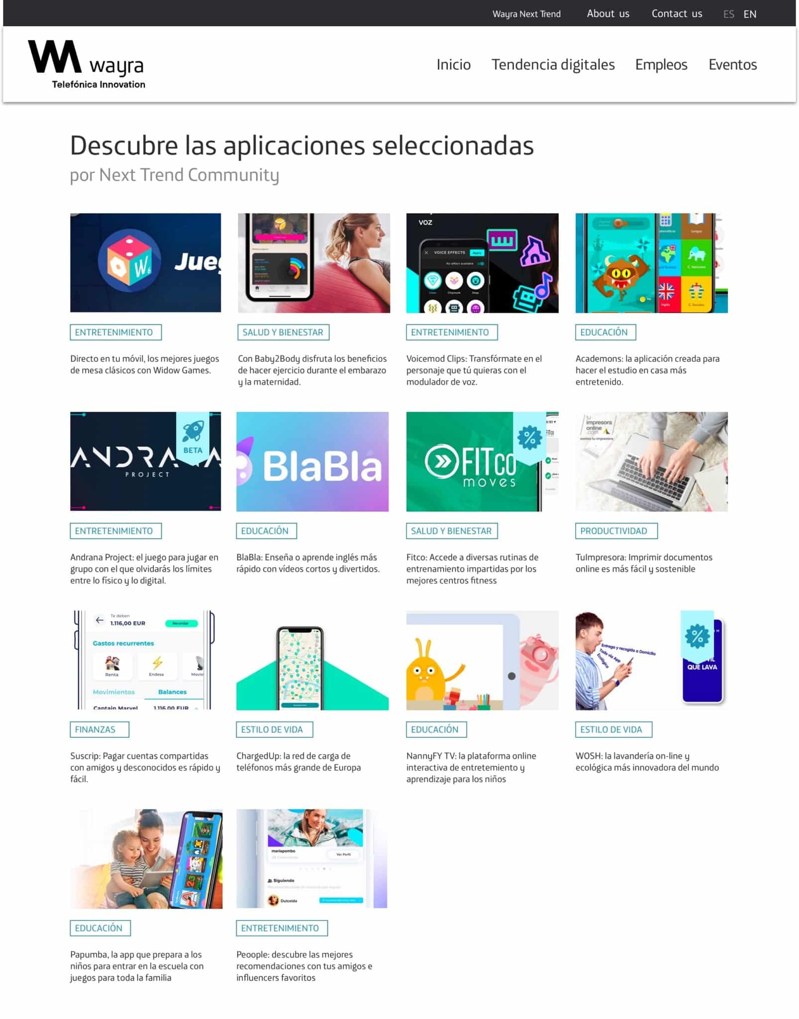 Wayra, la aceleradora de Telefónica, celebra su décimo aniversario con Next Trend, una plataforma que aspira a crear comunidad alrededor de las apps de su catálogo.