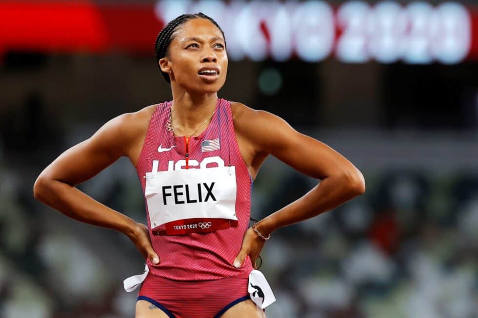 Allyson Felix en los Juegos de Tokio