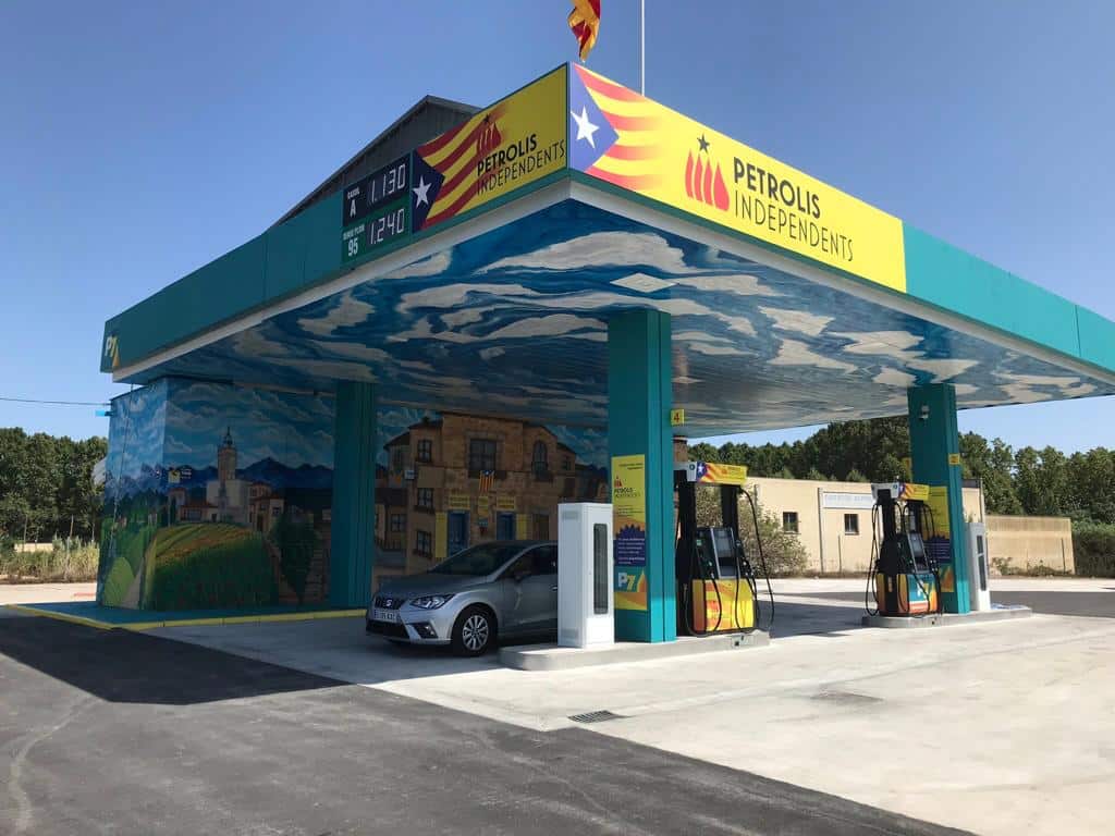 Imagen de una de las gasolinera de Petrolis Independents, en concreto la situada en Bescanó (Girona)