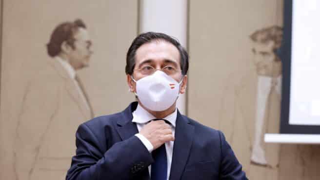 El ministro de Asuntos Exteriores, José Manuel Albares, durante una comparecencia en el Congreso. El ministro de Asuntos Exteriores, José Manuel Albares, durante una comparecencia en el Congreso.