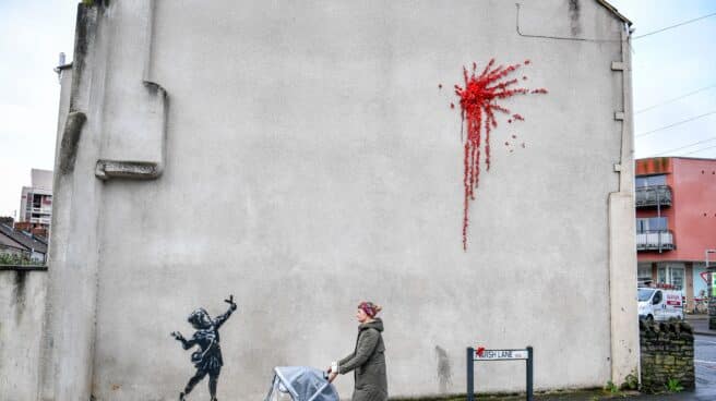 Obra de Banksy aparecida en Bristol (Inglaterra)