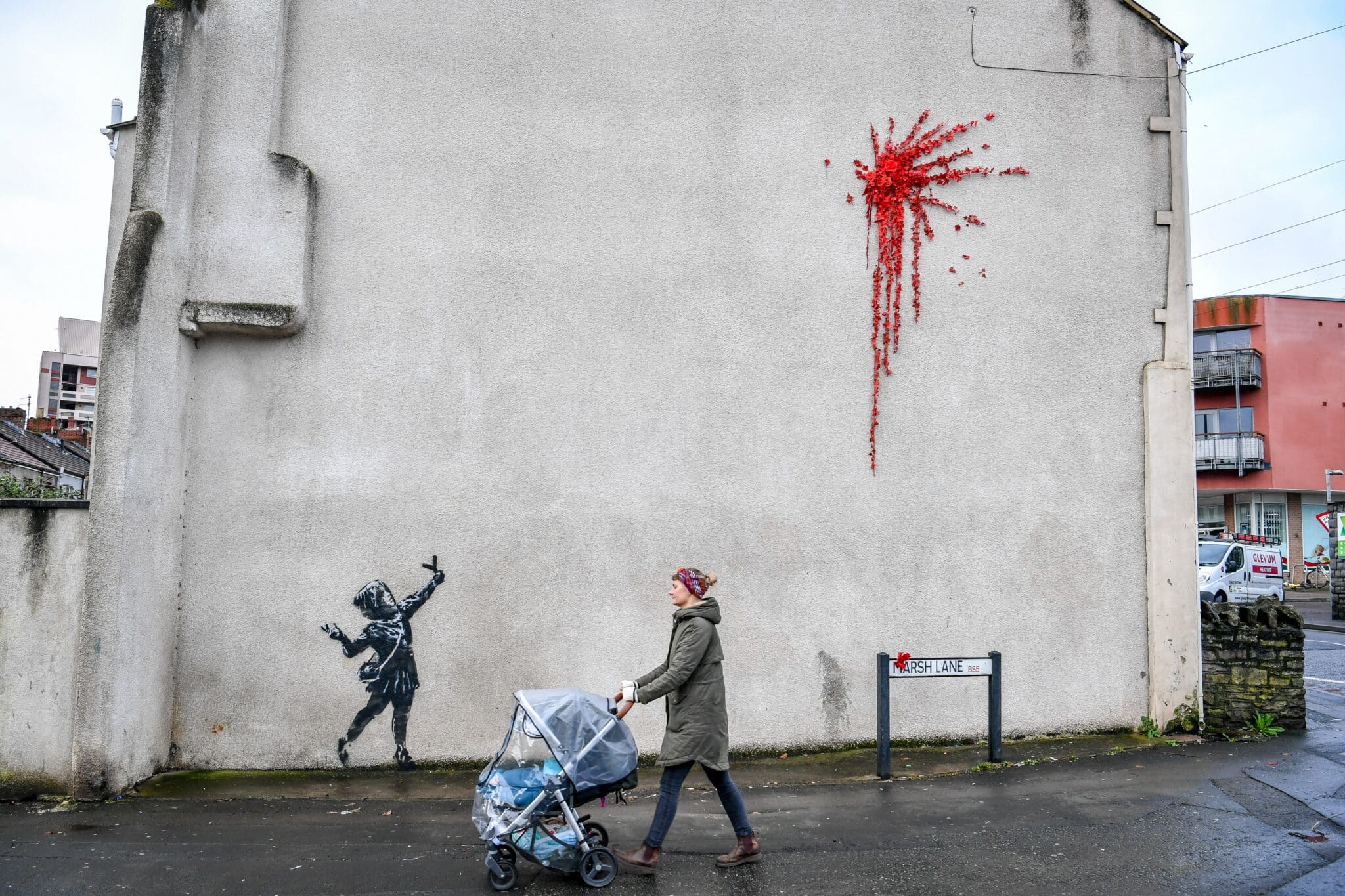 Obra de Banksy aparecida en Bristol (Inglaterra)